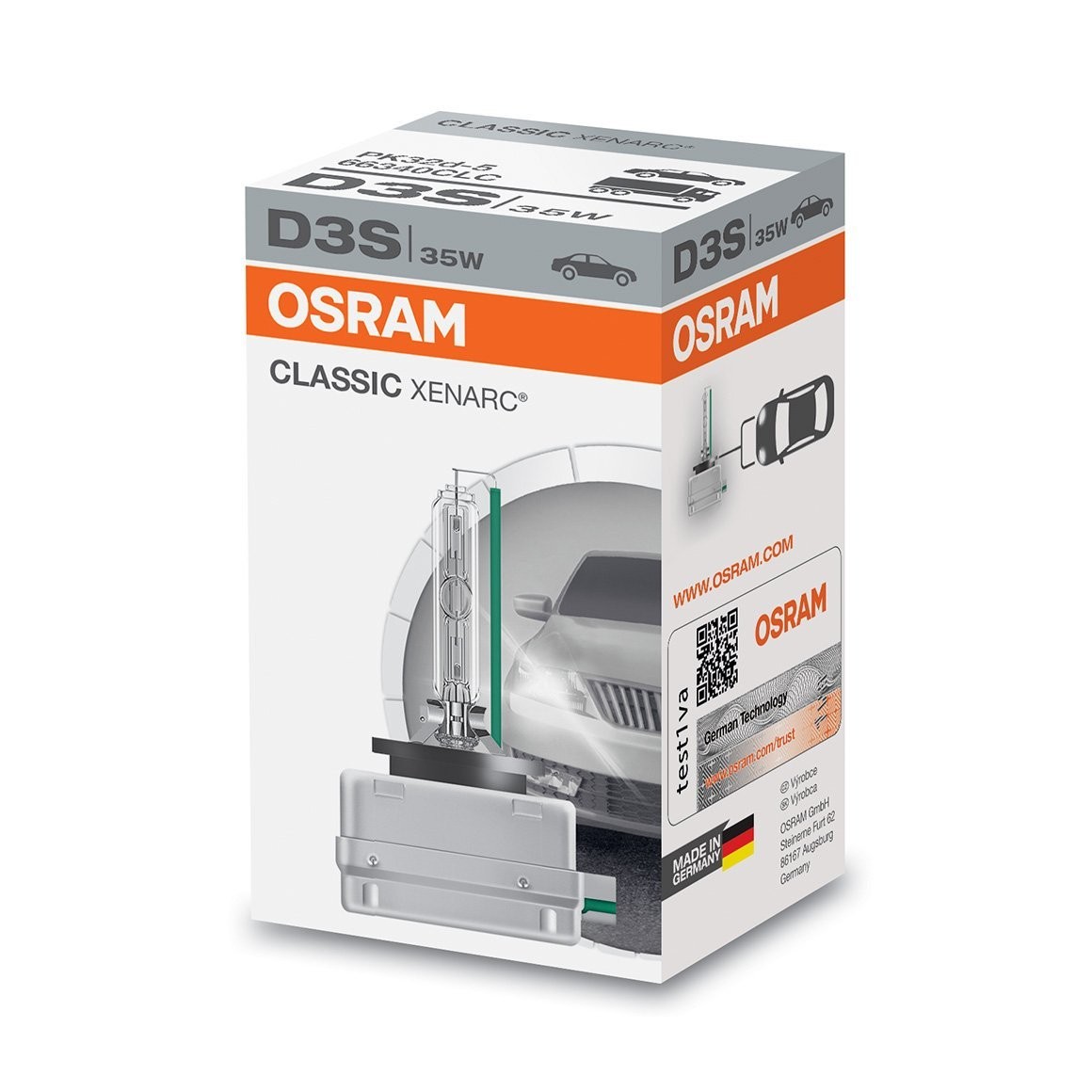 LAMPADA 35W D3S XENARC PK32d-5 42302 CLASSIC OSRAM MADE IN GERMANY
